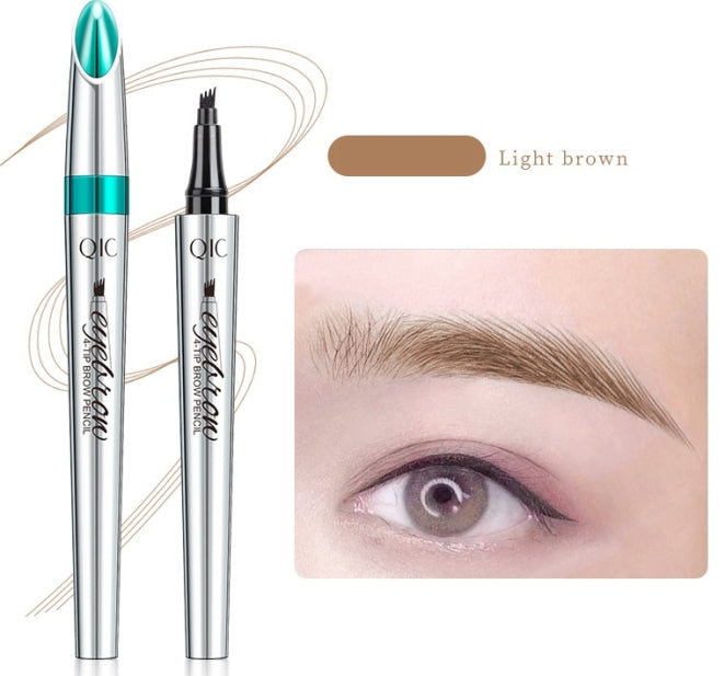 Four-Claw Sketch Eyebrow Pencil Black Brown Gray Liquid Eye Brow Pencil Waterproof Long Lasting 3d Microblading Eyebrow Pen