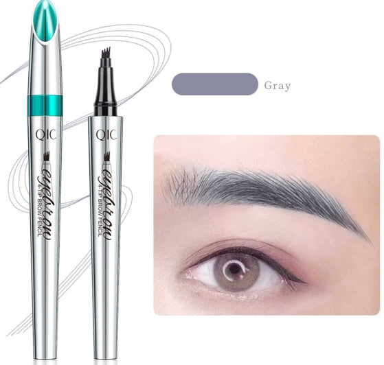 Four-Claw Sketch Eyebrow Pencil Black Brown Gray Liquid Eye Brow Pencil Waterproof Long Lasting 3d Microblading Eyebrow Pen