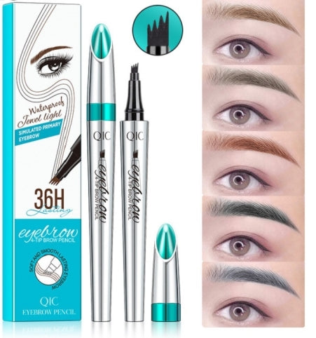 Four-Claw Sketch Eyebrow Pencil Black Brown Gray Liquid Eye Brow Pencil Waterproof Long Lasting 3d Microblading Eyebrow Pen