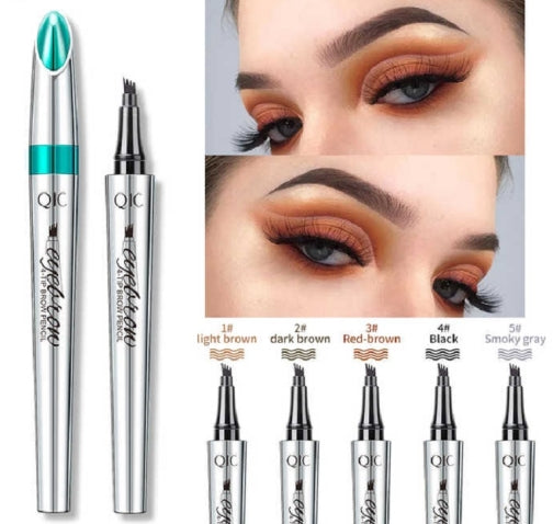 Four-Claw Sketch Eyebrow Pencil Black Brown Gray Liquid Eye Brow Pencil Waterproof Long Lasting 3d Microblading Eyebrow Pen