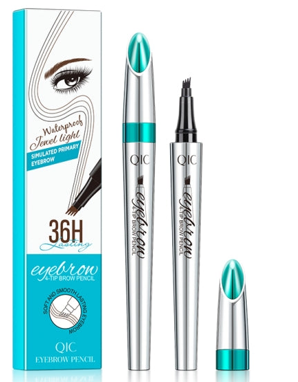 Four-Claw Sketch Eyebrow Pencil Black Brown Gray Liquid Eye Brow Pencil Waterproof Long Lasting 3d Microblading Eyebrow Pen