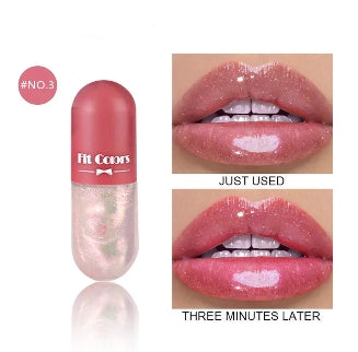 Mini Capsule Liquid Lip Blam Moisturizing Transparent Color Changing Lip Plumping Oil Mirror Jelly Plumping Lip Gloss Cosmetic
