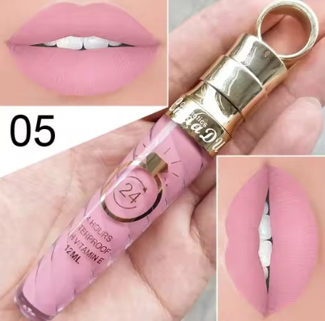 New!!Make Up Lips Matte Liquid Lipstick Waterproof Long Lasting Sexy Pigment Nude Glitter Style Lip Gloss Beauty Red Lip Tint