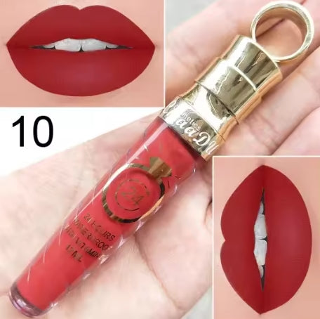 New!Make Up Lips Matte Liquid Lipstick Waterproof Long Lasting Sexy Pigment Nude Glitter Style Lip Gloss Beauty Red Lip Tint
