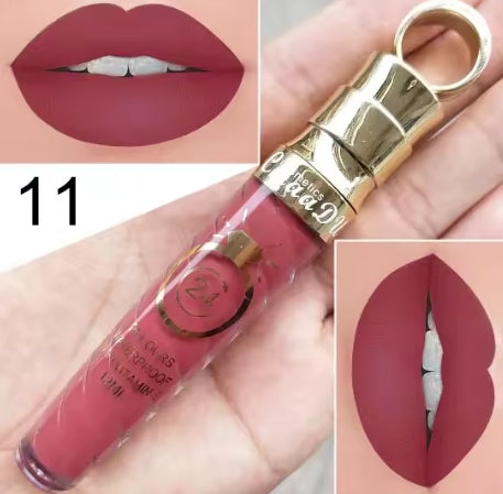 New!Make Up Lips Matte Liquid Lipstick Waterproof Long Lasting Sexy Pigment Nude Glitter Style Lip Gloss Beauty Red Lip Tint