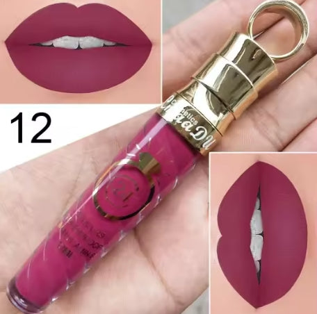 New!Make Up Lips Matte Liquid Lipstick Waterproof Long Lasting Sexy Pigment Nude Glitter Style Lip Gloss Beauty Red Lip Tint