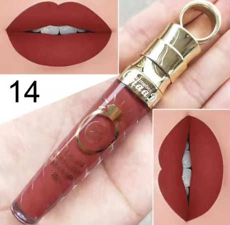 New!Make Up Lips Matte Liquid Lipstick Waterproof Long Lasting Sexy Pigment Nude Glitter Style Lip Gloss Beauty Red Lip Tint