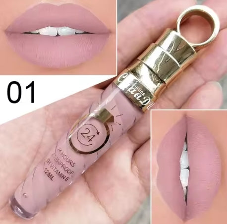 New!Make Up Lips Matte Liquid Lipstick Waterproof Long Lasting Sexy Pigment Nude Glitter Style Lip Gloss Beauty Red