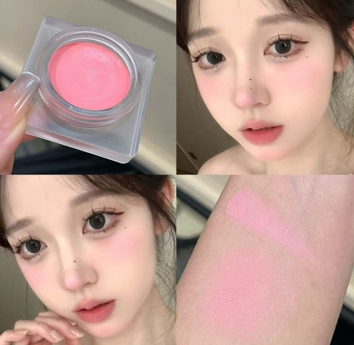 Chestnut Red Blush Cream Makeup Cheek Rouge Rose Brown Mud Palette Waterproof Monochrome Brighten Facial Delicate Moisture Blush