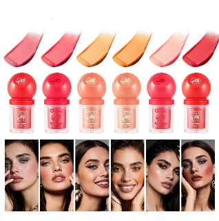 Natural Look Long-Lasting Liquid Blusher Easy Color Lip & Cheek Stick/Blush Eyeshadow Compact & Portablefor Daily Makeup