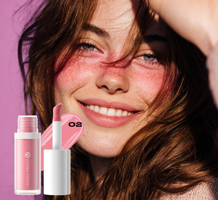 3 Colors Lightweight Moisturizing Liquid Blush for Lips & Cheeks Highlighting & Color Showing Blush