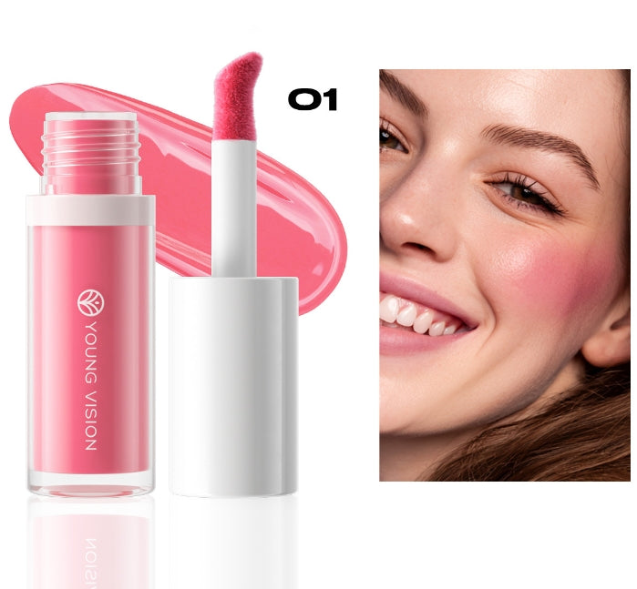 3 Colors Lightweight Moisturizing Liquid Blush for Lips & Cheeks Highlighting & Color Showing Blush