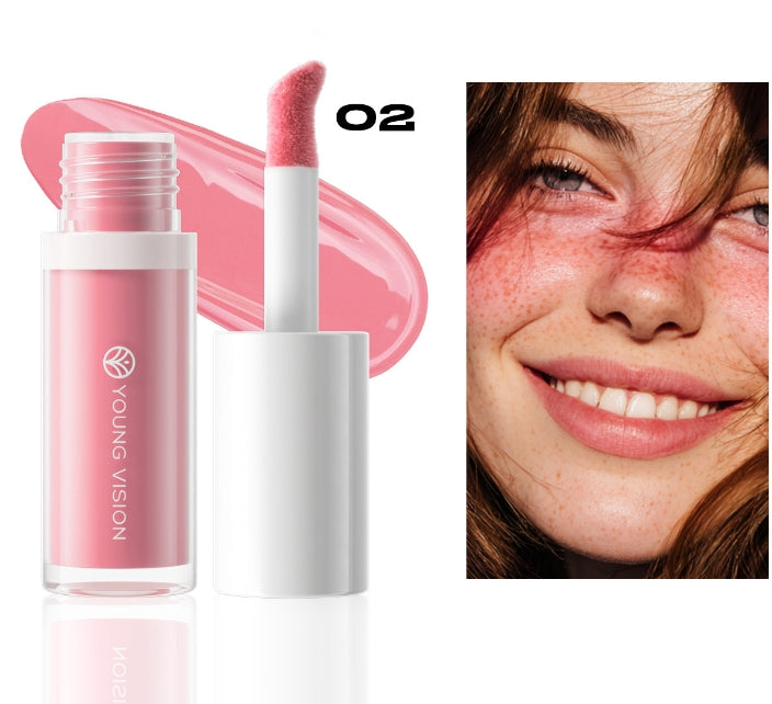 3 Colors Lightweight Moisturizing Liquid Blush for Lips & Cheeks Highlighting & Color Showing Blush