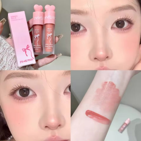 Liquid Blush Natural Low Saturation Water Light Sponge Brush Head Multi-purpose Blush Liquid