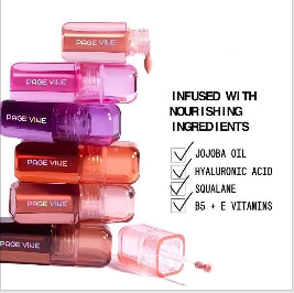 Blush Liquid Rouge Matte Lips Cheeks Natural Highlighter Lip Gloss Blusher Nourishing Antler-shaped Brush Head Makeup