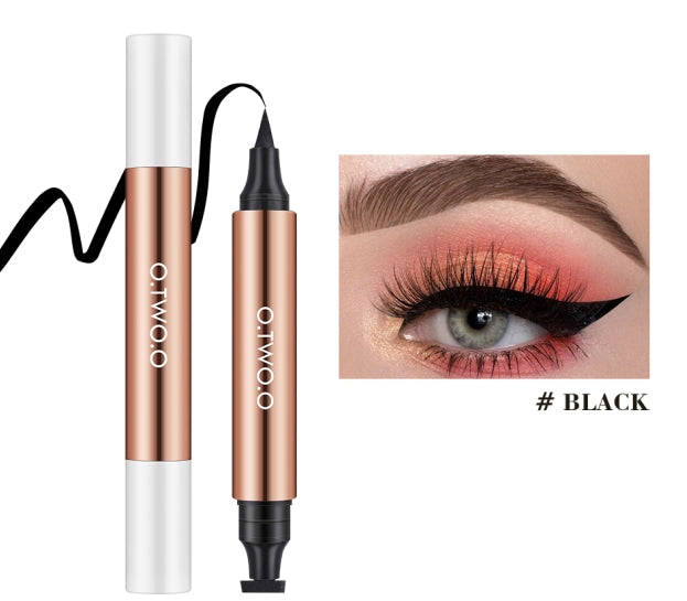 Eyeliner Stamp Black Liquid Eyeliner Pen Waterproof Fast Dry Double-ended Eye Liner Pencil Make-up for Women Cosmetics