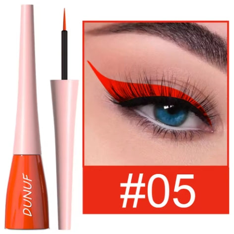 Matte Dark Green Liquid Eyeliner Pencil Waterproof Makeup Colorful Liquid Eye Liner Ultra-thin Long-Lasting Quick-Dry Eye Liner