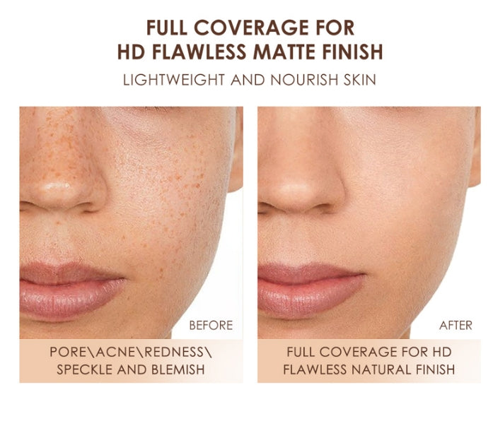 Waterproof Liquid Foundation Cream Full Coverage Oil-control Long-lasting Face Concealer Base