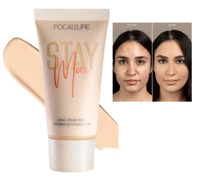 Waterproof Liquid Foundation Cream Full Coverage Oil-control Long-lasting Face Concealer Base