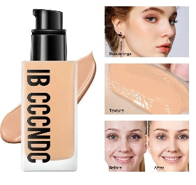 30ml Flawless Foundation Full Coverage Liquid Concealer Foundation For Light Dark Skin Tone Cover Pore Acne Makeup Waterproof