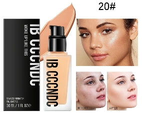 30ml Flawless Foundation Full Coverage Liquid Concealer Foundation For Light Dark Skin Tone Cover Pore Acne Makeup Waterproof