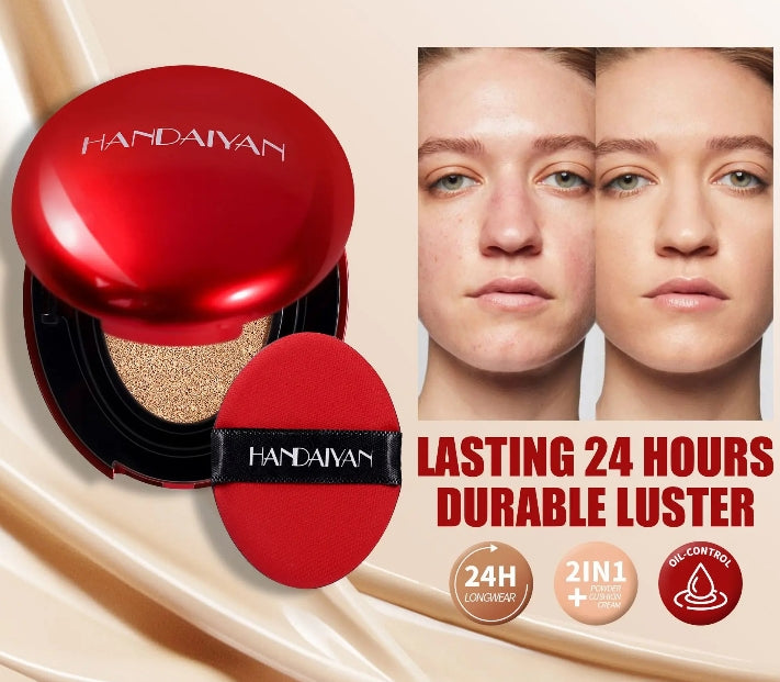 Air Cushion Full Coverage Waterproof Long-lasting Brighten Foundation  Women Base Makeup Face Korean Cosmetics