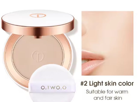 Oil-Control Face Pressed Powder Silk Smooth Makeup Setting Powder Waterproof Concealer Long Lasting Soft Face Powder