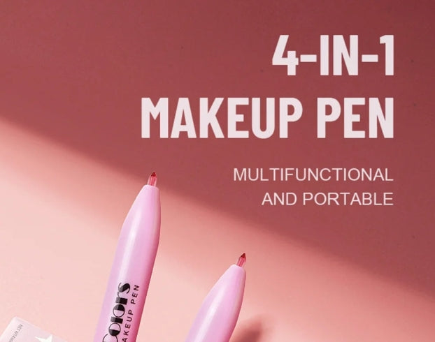 4-in-1 Multi-Function Makeup Pen - Eyeliner Lip Liner Eyebrow Pencil Highlighter & Eyeshadow All-in-One Beauty Tool