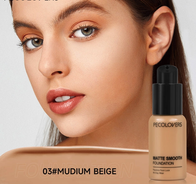 Full Coverage Concealer Foundation - Long-Lasting, Waterproof Natural Matte Finish for Flawless Skin Easy To Create Daily Makeup