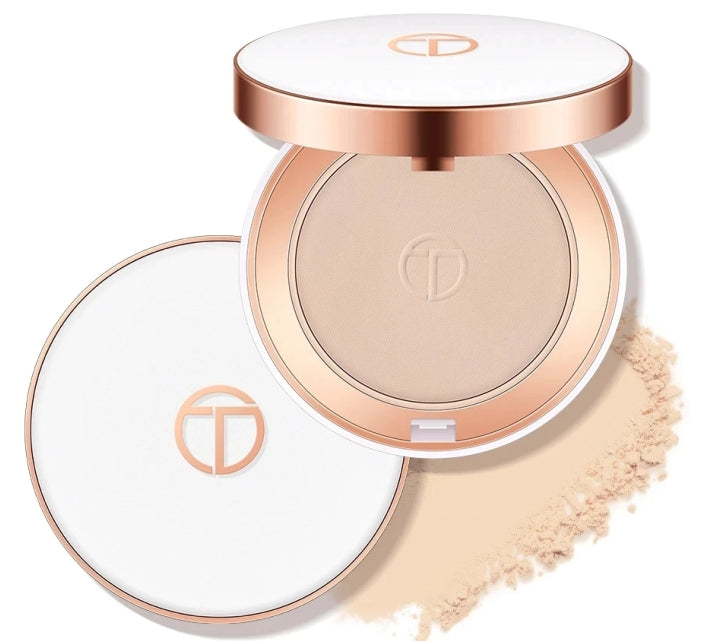 Oil-Control Face Pressed Powder Silk Smooth Makeup Setting Powder Waterproof Concealer Long Lasting Soft Face Powder