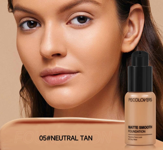 Full Coverage Concealer Foundation - Long-Lasting, Waterproof Natural Matte Finish for Flawless Skin Easy To Create Daily Makeup