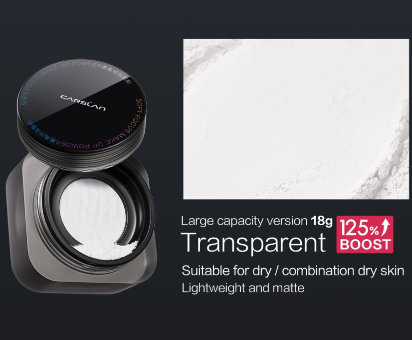 Black Magnetic Translucent Loose Setting Powder Makeup Waterproof Long Lasting Matte Oil Control Finishing Face Powder