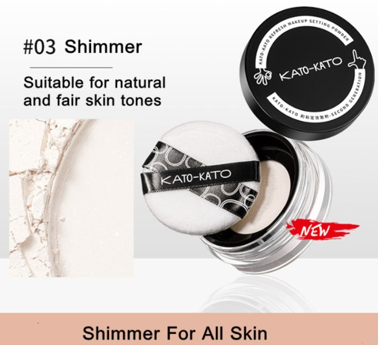 Oil Control Loose Powder Soft Matte Shimmer Setting Finishing Foundation Powder Natural Long Lasting Brighten Skin