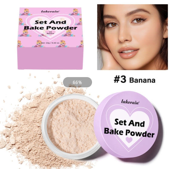 Setting Powder Waterproof Sweat Resistant And Oil Resistant Makeup Powder Setting Powder Natural And Long-lasting Matte Finish