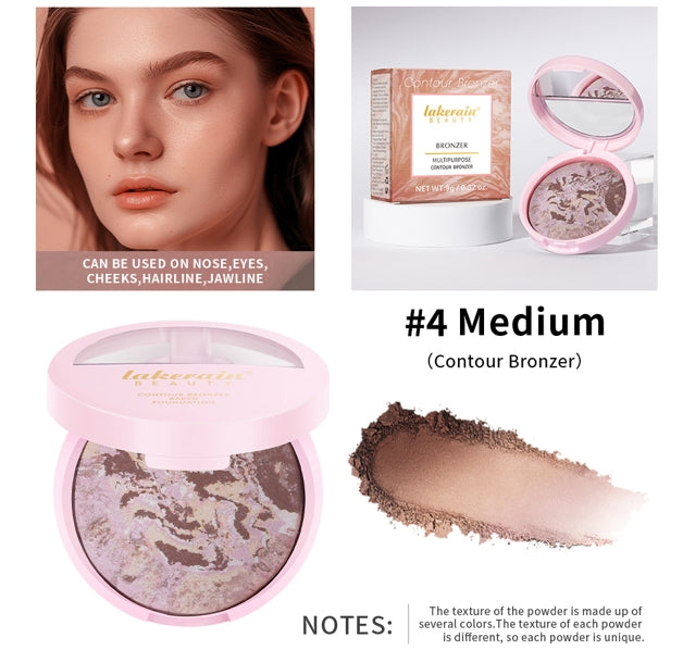 Matte Face Foundation Bronzer Pressed Powder Compact Long Lasting Oil Control Translucent Loose Setting Powder For Face Makeup