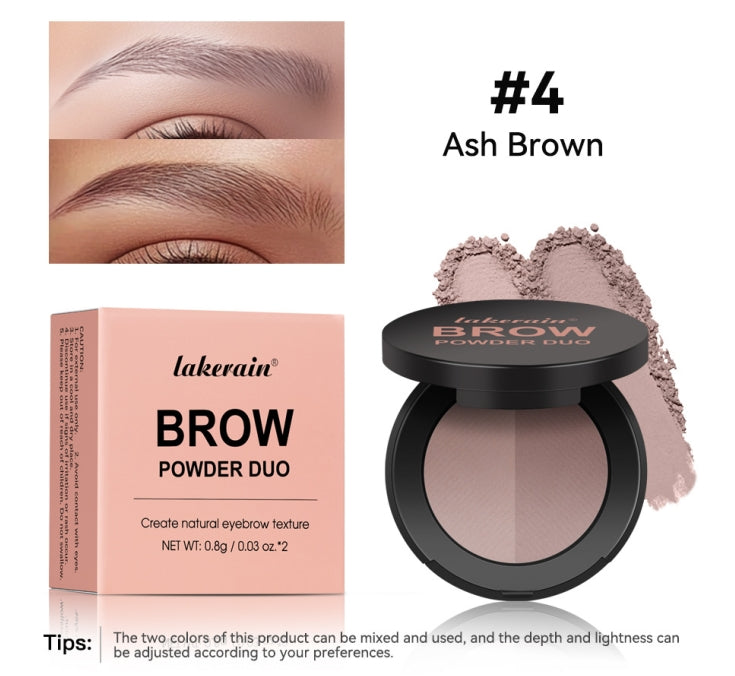 Dual-color Eyebrow Powder Ash Brown Contour Shadow Three-dimensional Eyebrow Shape Waterproof Natural Compact Powder Palette