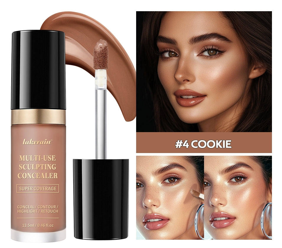 Super Coverage Concealer Multi-Use Cream Oil Free Long Lasting Hydrating Cover Contour Highlight and Retouch Face Makeup
