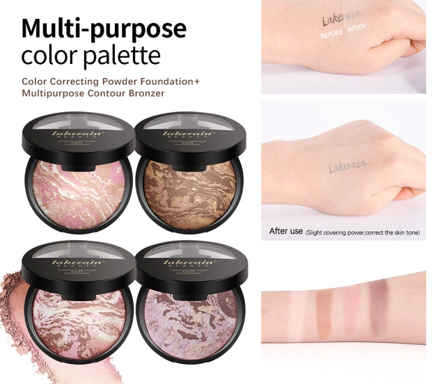 Matte Face Foundation Bronzer Pressed Powder Compact Long Lasting Oil Control Translucent Loose Setting Powder For Face Makeup