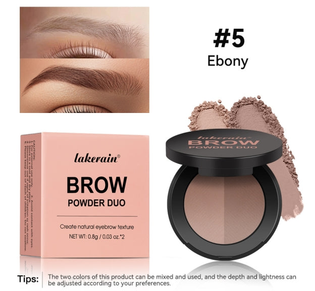 Dual-color Eyebrow Powder Ash Brown Contour Shadow Three-dimensional Eyebrow Shape Waterproof Natural Compact Powder Palette
