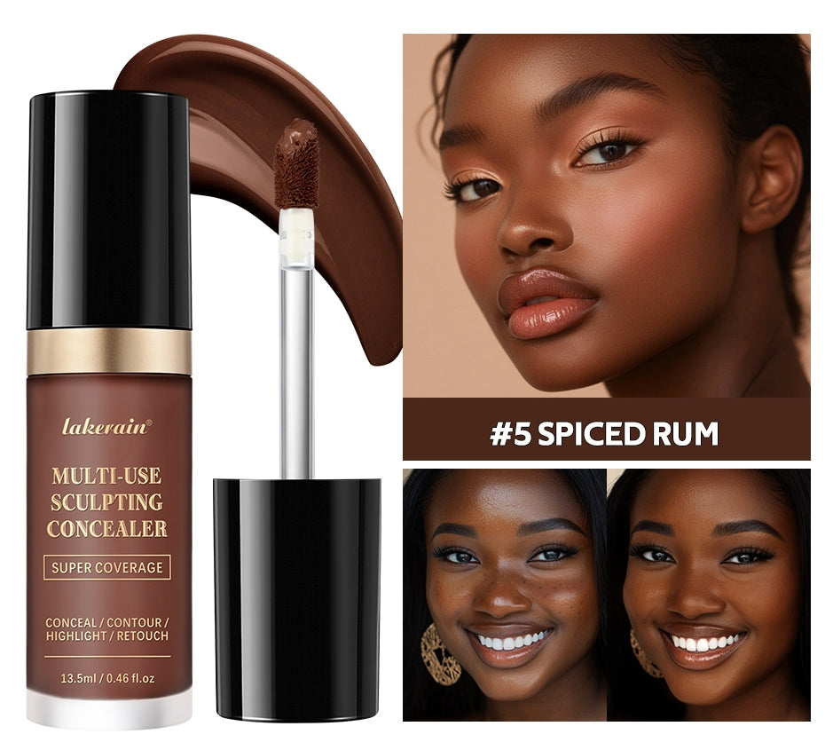 Super Coverage Concealer Multi-Use Cream Oil Free Long Lasting Hydrating Cover Contour Highlight and Retouch Face Makeup