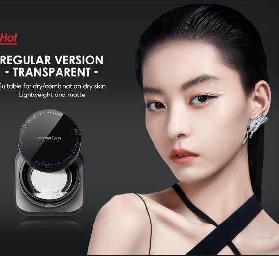 Black Magnetic Translucent Loose Setting Powder Makeup Waterproof Long Lasting Matte Oil Control Finishing Face Powder