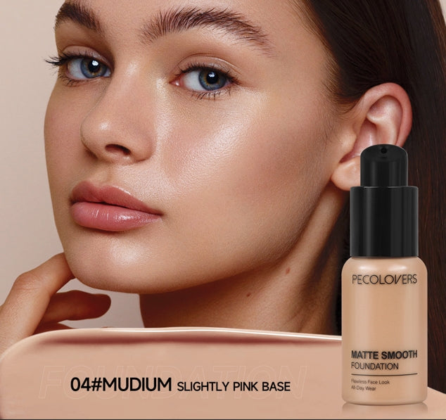 Full Coverage Concealer Foundation - Long-Lasting, Waterproof Natural Matte Finish for Flawless Skin Easy To Create Daily Makeup
