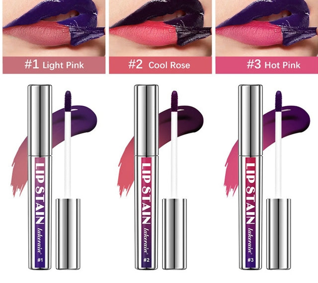 Silver Tube Peel Off Tattoo Lipgloss Waterproof Liquid Matte Lip Tint RosePink Tear-off Lip Stain Non Stick Cup Quick Dry Makeup