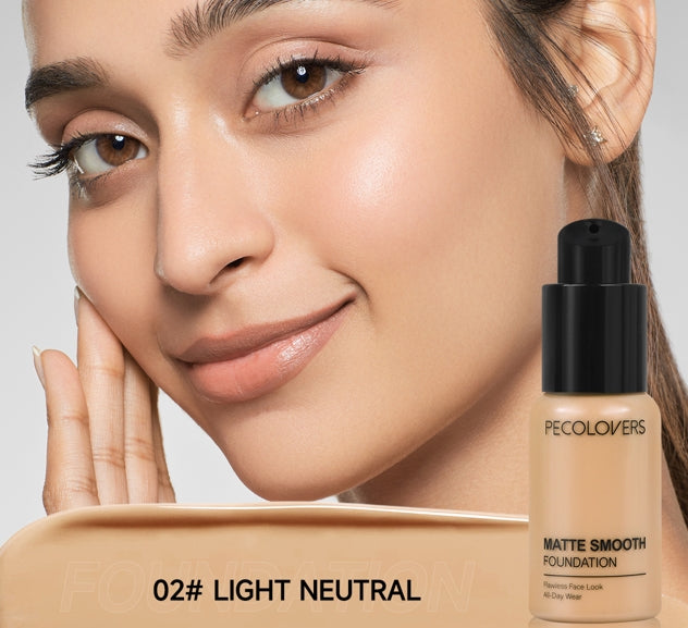 Full Coverage Concealer Foundation - Long-Lasting, Waterproof Natural Matte Finish for Flawless Skin Easy To Create Daily Makeup