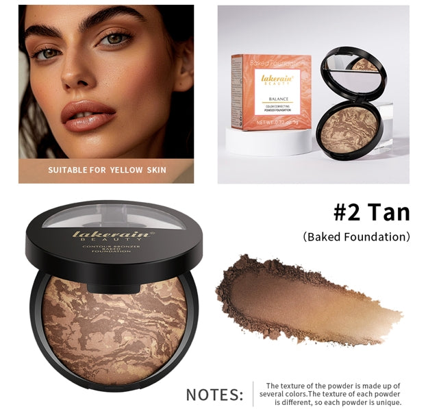Matte Face Foundation Bronzer Pressed Powder Compact Long Lasting Oil Control Translucent Loose Setting Powder For Face Makeup