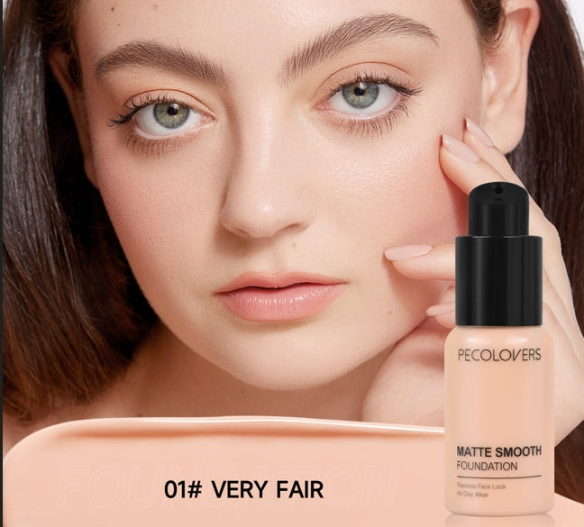 Full Coverage Concealer Foundation - Long-Lasting, Waterproof Natural Matte Finish for Flawless Skin Easy To Create Daily Makeup
