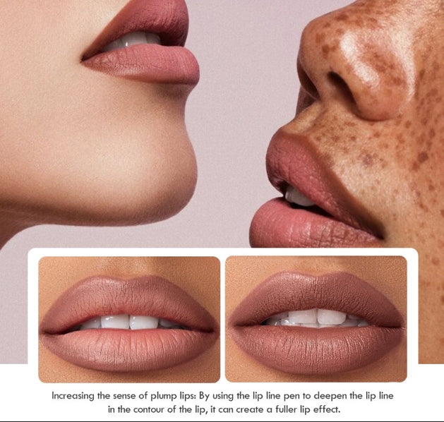 Matte Lip Liner Lipstick Waterproof Non-stick Cup Natural Long-lasting Lipstick Multi-color Lip Cosmetics Lip Pencil