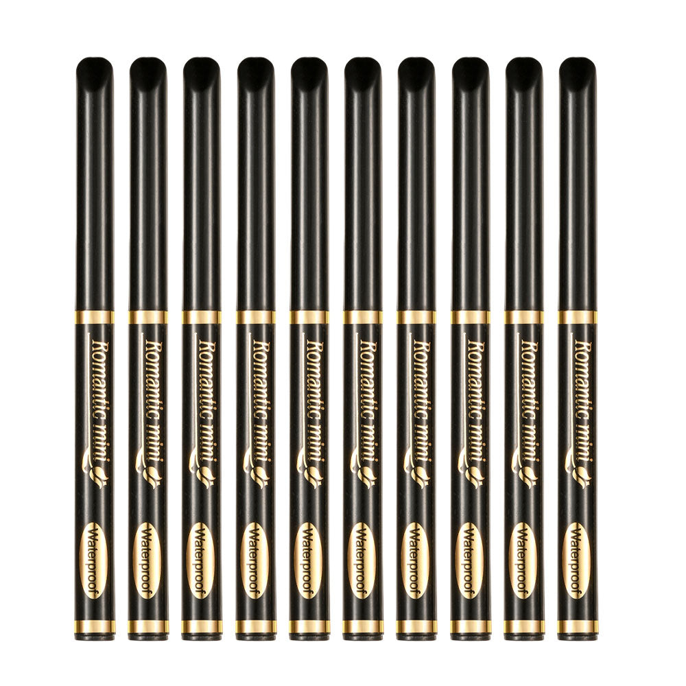 10PCS Black Eyeliner Pencils - Waterproof Smudge-Proof Sweatproof Long-Lasting Gel Liner with Easy Twist-Up Application