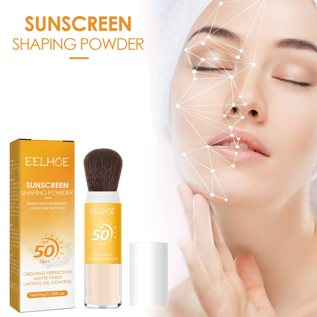 8g Spf50 Sunscreen Loose Powder Makeup Setting Matte Face Waterproof Invisible Pores Lasting Sunblock Setting Powder