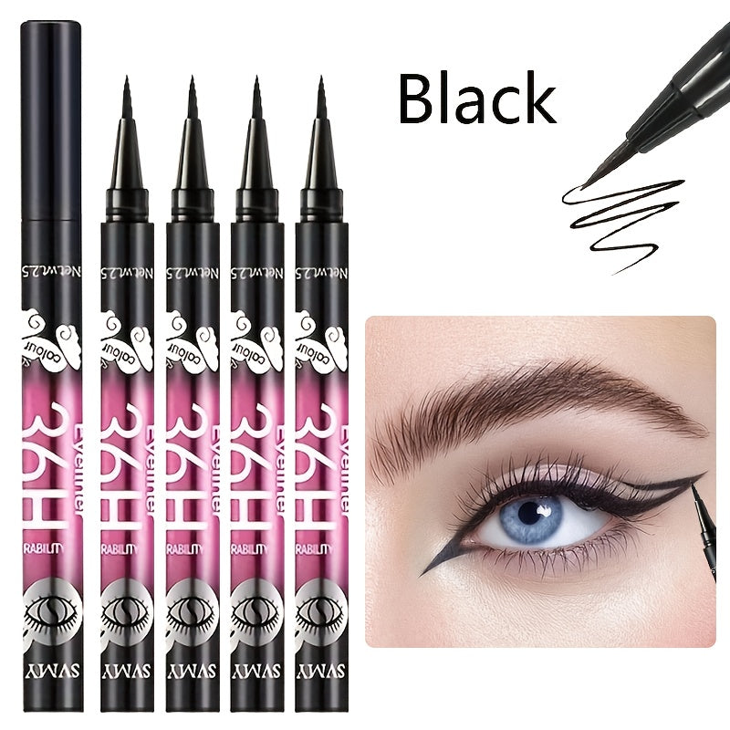 5/10pcs Black waterproof and sweat-proof eyeliner pencil set  long-lasting and non-smudging beginners perfect gift for beginners
